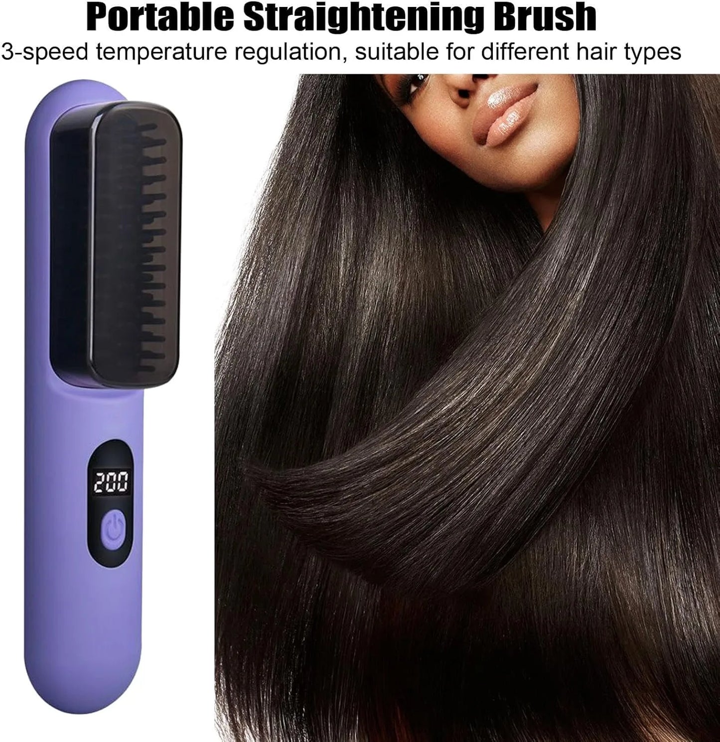 Mini Portable Straightening Brush - CATCH DROPSHIP